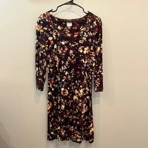 Cupio 3/4 length sleeve floral dress